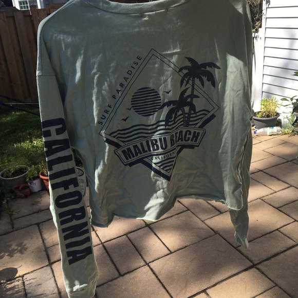 Green crop long sleeve - Picture 3 of 3